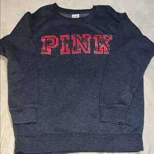 PINK Victoria's Secret Gray Crew Neck Sweater